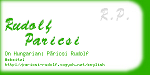 rudolf paricsi business card